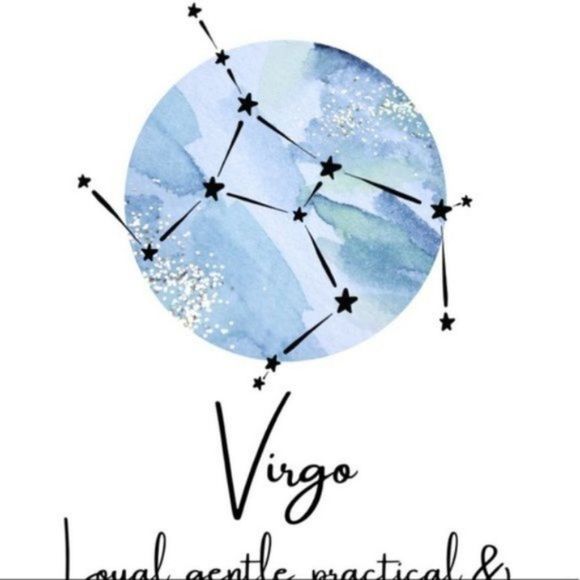 Virgo zodiac constellation blue wall art print - Picture 2 of 6